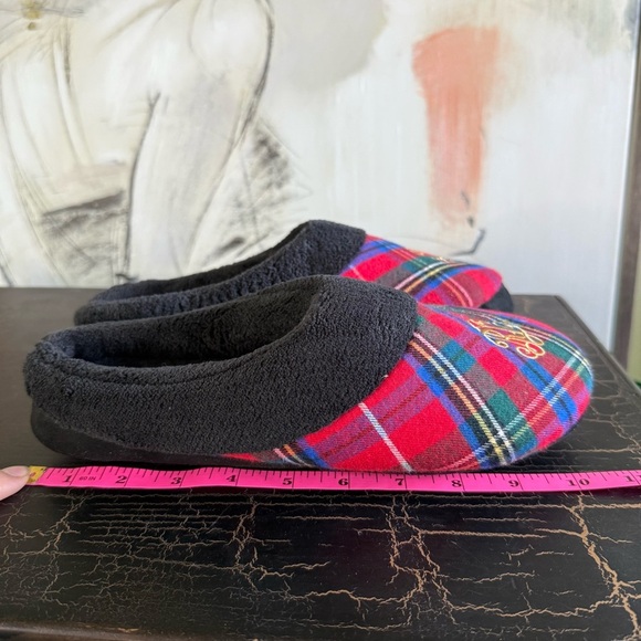 Ralph Lauren Dark Gray Plush Slippers - Picture 6 of 7